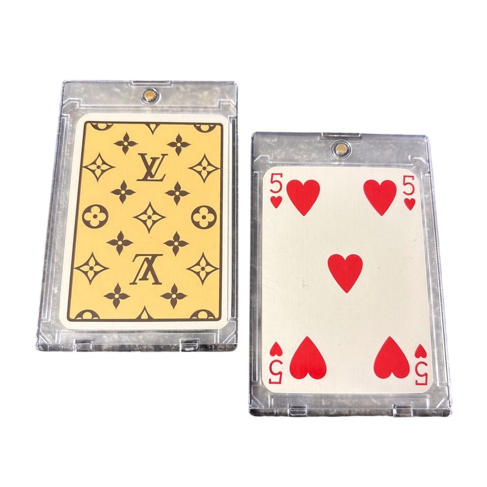 Louis Vuitton Monogram Playing Card 5 of Hearts Single Collectible with Case